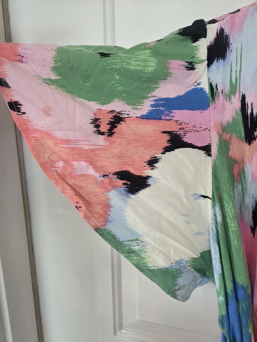 Ava & Viv Pastel Brushstroke Wrap Maxi Dress NWT 2x - Picture 4 of 6